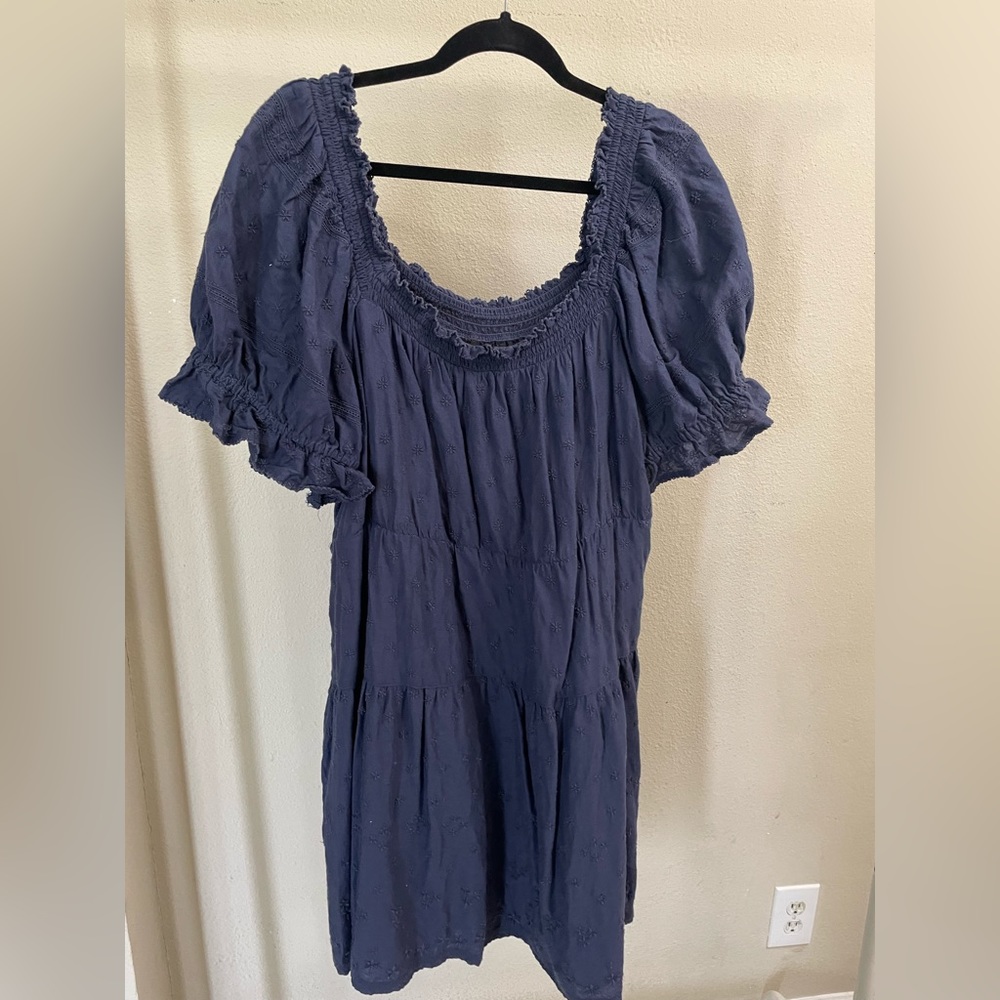 Old Navy Navy Peasant Dress